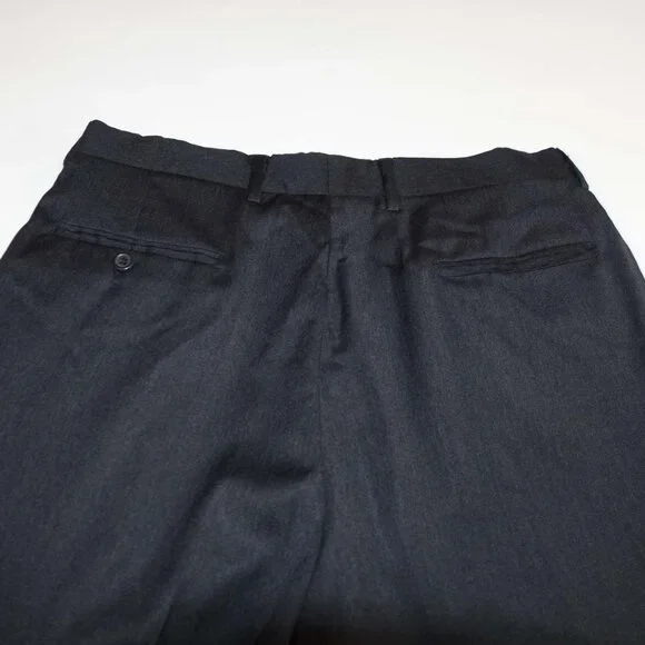 Jos. A. Bank Men's 2 Button Suit Size 41 Regular 32 x 29 Charcoal Gray 100% Wool